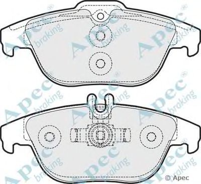 APEC BRAKING pad1619 -  Комплект тормозных колодок, дисковый тормоз
